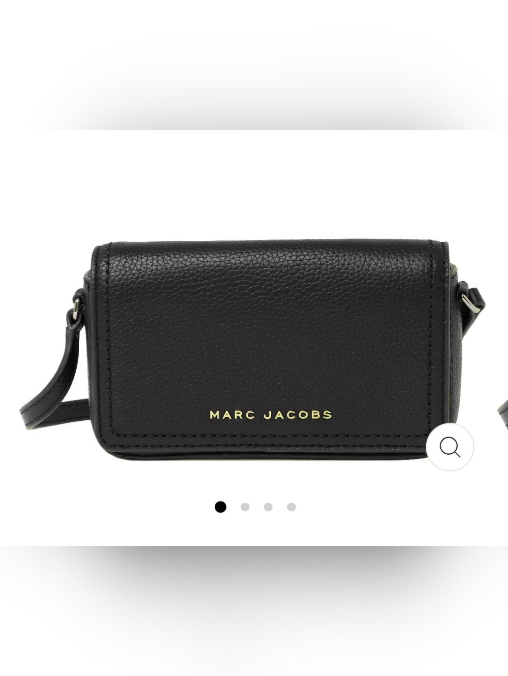 Marc Jacobs Groove Black Pebbled Leather Mini Crossbody Bag